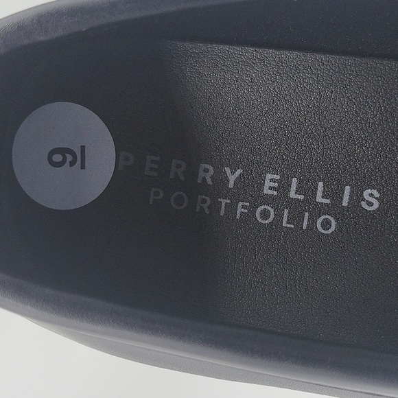 1127- Perry Ellis Men's Shoes Black Color Size 9 NWT - Picture 8 of 10